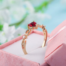 将图片加载到图库查看器,Huitan Simple Heart Ring For Women Female Cute Finger Rings Romantic Birthday Gift For Girlfriend Fashion Zircon Stone Jewelry