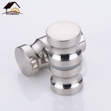 将图片加载到图库查看器,Eprolo Myhomera Door Handle Glass Door Knob Puller Push Bathroom Shower Cabinet Handles Dia 1.2'' Aluminum Brushed / Silver w/ Screw