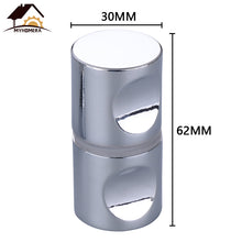 将图片加载到图库查看器,Eprolo Myhomera Door Handle Glass Door Knob Puller Push Bathroom Shower Cabinet Handles Dia 1.2'' Aluminum Brushed / Silver w/ Screw