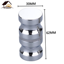 将图片加载到图库查看器,Eprolo Myhomera Door Handle Glass Door Knob Puller Push Bathroom Shower Cabinet Handles Dia 1.2'' Aluminum Brushed / Silver w/ Screw