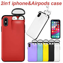 将图片加载到图库查看器,Headphone Storage Box Phone Cases For iPhone 11 11 Pro Max XR XS Max X 8 7 6 6S Plus Shockproof Solid Color Cover For iPhone 11