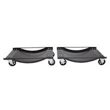 将图片加载到图库查看器,2-Piece 3.5" Auto Car Wheels Dolly Set Black