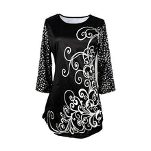 将图片加载到图库查看器,Plus size 4xl 5xl Women New Elegant Summer Fashion Elasticity Female Casual Loose Ladies print Top Half Sleeve T-ShirtTee Shirt