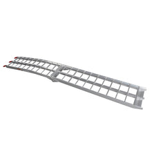 将图片加载到图库查看器,7.5ft Heavy Duty Three-section Aluminum Arched ATV UTV Ramp Silver
