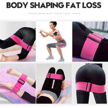 将图片加载到图库查看器,Pilates Hip Circle Anti Slip Yoga Belt Resistance Bands Home Fitness Loop Booty Elastic Training Rubber Cotton Workout Exercise