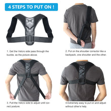 将图片加载到图库查看器,Adjustable Back Posture Corrector Clavicle Spine Back Shoulder Lumbar Brace Support Belt Posture Correction Prevents Slouching
