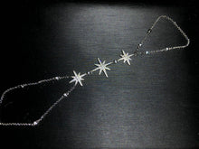 将图片加载到图库查看器,New 925 pure meteor Earrings hexagon Star Lucky Star Christmas Korean Black Pearl Earrings Fashion light luxury jewelry