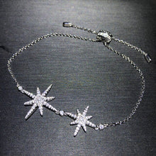 将图片加载到图库查看器,New 925 pure meteor Earrings hexagon Star Lucky Star Christmas Korean Black Pearl Earrings Fashion light luxury jewelry