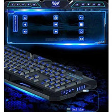将图片加载到图库查看器,A877 114-Key LED Backlit Wired USB Gaming Keyboard Black