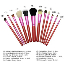 将图片加载到图库查看器,12PCS Popular Style Eye Shadow Makeup Brush Set Eye Powder Foundation Brushes Concealer Blending Makeup Brushes Kits