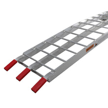 将图片加载到图库查看器,7.5ft Heavy Duty Three-section Aluminum Arched ATV UTV Ramp Silver