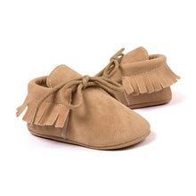 将图片加载到图库查看器,Newborn Baby Boy Girl Moccasins Shoes Fringe Soft Soled Non-slip Footwear Crib Shoes PU Suede Leather First Walker Shoes