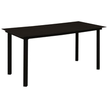 将图片加载到图库查看器,Garden Dining Table Black Steel and Glass Outdoor Patio Multi Sizes