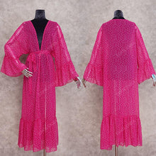 将图片加载到图库查看器,2020 Bikini Cover-ups Bohemian Dot Printed Flare Sleeve Ruffed Summer Beach Dress Chiffon Tunic Women Swimsuit Cover Up Q914