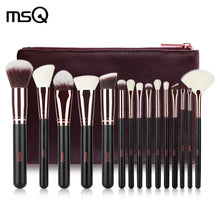 将图片加载到图库查看器,MSQ 15pcs Soft Makeup Brush Powder Foundation Eye Shadow