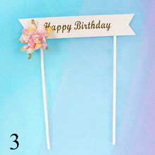 将图片加载到图库查看器,1set Plush Ball Garland Happy Birthday Cake Topper For Kids Birthday Party Baby Shower Cake Decoration Flags Party Supplies