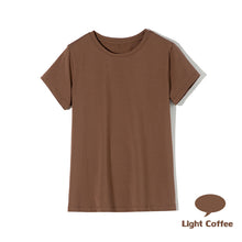 将图片加载到图库查看器,High Quality 11 Color S-3XL Plain T Shirt Women Cotton Elastic Basic T-shirts Female Casual Tops Short Sleeve T-shirt Women 002