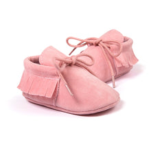 将图片加载到图库查看器,Newborn Baby Boy Girl Moccasins Shoes Fringe Soft Soled Non-slip Footwear Crib Shoes PU Suede Leather First Walker Shoes