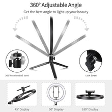 将图片加载到图库查看器,10 " Ring Light Camera Tripod Mini Camera Holder Slip Clip Set