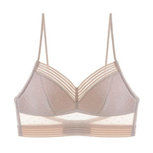 将图片加载到图库查看器,SarahBackless Strapless Bra Push Up Plus Size Women Bralette Wire Free Sexy Lace Thin Dots Mesh Lingerie Brassiere Low Back Underwear