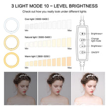 将图片加载到图库查看器,10 " Ring Light Camera Tripod Mini Camera Holder Slip Clip Set