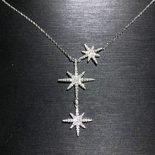 将图片加载到图库查看器,New 925 pure meteor Earrings hexagon Star Lucky Star Christmas Korean Black Pearl Earrings Fashion light luxury jewelry