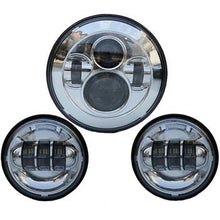 将图片加载到图库查看器,7" 6500K White Light IP67 Waterproof LED Headlight 2pcs 4.5" 6-LED Fog Lamps Kit for Vehicles