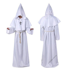 将图片加载到图库查看器,Halloween Plague Doctor Beak Costume Medieval Renaissance Scary Hood Minister Coat Outfit Carnival For Men Adult Robe Mask Hat