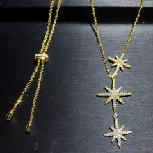 将图片加载到图库查看器,New 925 pure meteor Earrings hexagon Star Lucky Star Christmas Korean Black Pearl Earrings Fashion light luxury jewelry