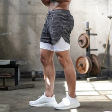 将图片加载到图库查看器,2020 Summer Running Shorts Men 2 in 1 Sports Jogging Fitness Shorts Training Quick Dry Mens Gym Men Shorts Sport gym Short Pants