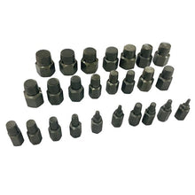 将图片加载到图库查看器,25pc Multi Spline Screw Extractor Hex Head Bit Socket Wrench Bolt Remover Set