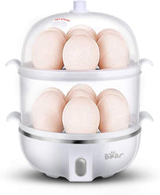将图片加载到图库查看器,JD-Egg Cooker, Bear 14 Egg Capacity Hard Boiled Egg Cooker, Rapid Electric Egg Boiler Maker Poacher for Hard Boiled Scrambled Omelets Poached Eggs Steamed Vegetables Dumplings with Egg Piercer