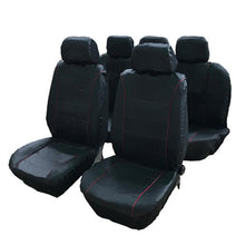 将图片加载到图库查看器,9pcs General Seasons 5 Seats Car Seat Covers Set Gray & Black