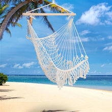 将图片加载到图库查看器,Hammock Fashion Cotton Rope Sling With Tassel Beige