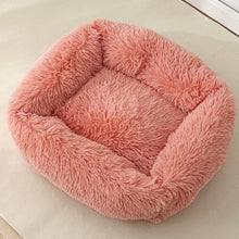 将图片加载到图库查看器,Square Dog Bed Super Soft Warm Plush Cat Mat Dog Beds Long Plush Solid Color Pet Beds Cat Mat For Little Medium Large Pets