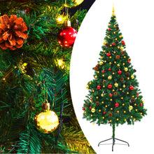 将图片加载到图库查看器,Artificial Christmas Tree w/Baubles and LEDs Green Holiday Multi sizes