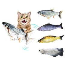 将图片加载到图库查看器,Electric Moving Fish 3D Realistic Plush Cat Toy USB Charging Simulation Fish Cat Chew Bite Supplies Flop Cat Wagging Fish Toy