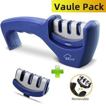 将图片加载到图库查看器,Knife Sharpener 4 in 1 Diamond Coated&Fine Rod Knife Shears and Scissors Sharpening stone System Stainless Steel Blades