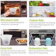 将图片加载到图库查看器，Silicone Food Storage Containers Set Fresh Bowl Cup Bag Reusable Stand Up Zips Shut Bag Fruit Vegetable Cup With Seal Organizer
