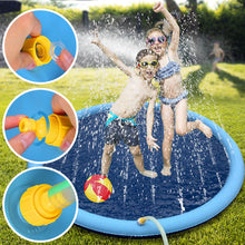 将图片加载到图库查看器，150cm Water Sprinkler can spray spout to dispe Pad for Kids Pets Dogs Outdoor Water Play Mat Dog Bath Pool
