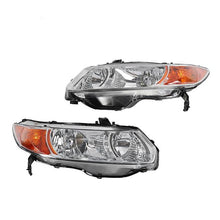 将图片加载到图库查看器，2pcs Front Left Right Headlights for Honda Civic 2006-2011 2-Door Coupe Models
