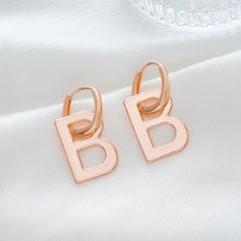 将图片加载到图库查看器，European And American Ins Style Personality Retro Letter B Geometric Ears
