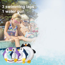 将图片加载到图库查看器，Inflatable Pool Tube for Kids, 3 Packs Penguin Swim Ring Pool Floats Party Toys for Swimming Pool Party Decorations
