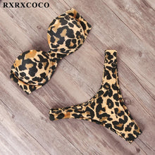 将图片加载到图库查看器，RXRXCOCO Bikini Women Sexy Push Up Swimsuit 2019 Bandeau Beach Wear Brazilian Bikini Set Swimwear Bathing Suit Swimming Suits
