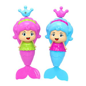 Bath Tub Fun Swimming Baby Bath Toy Mermaid Wind Up Floating Water Toy For Kids