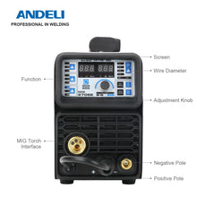 将图片加载到图库查看器，ANDELI MIG-270SE 3 in 1 tig mig Welder 110V/220V MIG TIG MMA Welding Machine Gasless Welder Mig Welding Machine
