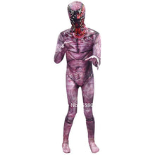 将图片加载到图库查看器，Halloween Women Men Scary Demogorgon Biochemical Zombie Cosplay Costume Mask Headgear Set Carnival Digusting Men-eater Outfit
