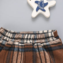 将图片加载到图库查看器，Newborn Infant Baby Girls Plaid  Skirt Thick Warm Overskirt Outfits Clothes Fashion O-neck Newborn Baby Girl Winter 2019
