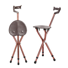 将图片加载到图库查看器，Cofoe crutch Elderly Walking Chair Stick Chair Folding Aluminium Lightweight Portable Folding Walker Cane Walking Stick Elderly
