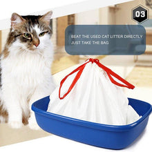 将图片加载到图库查看器，Cat Litter Box Liners large with Drawstrings Scratch Resistant Bags
